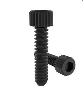 Essentra 1/2"-13 X 1" Long, Socket Head Cap Screw. Nylon, Black, Hex Drive, Fully Threaded