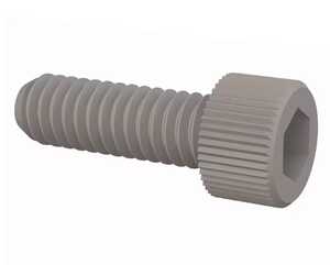 Essentra 1/2"-13 X 1" Long, Socket Head Cap Screw. Nylon, Natural, Hex Drive, Fully Threaded