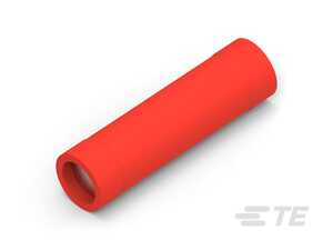AMP Plasti-Grip Parallel Splice, 22-16 AWG, Copper, Tin Plated, Vinyl Insulated, Serrated, 19.30mm L, 3.56mm I.D., Closed Barrel, Red, 1000/Pack