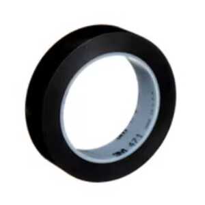 3M Vinyl Tape 471, Black, 1" x 36 yd, 5.2 mil, 36 Rolls/Case