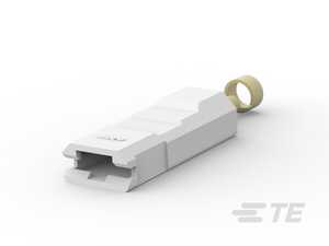 AMP Quick Disconnect Receptacle, Fully Insulated, 18-14 AWG, 6.35 mm x .81 mm Tab Size, F-Crimp, 34.70 mm L, Brass, Natural, Ultra-Pod 250 Low Insertion, 2000/Reel, Strip Form