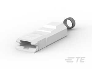 AMP Quick Disconnect Receptacle, Fully Nylon Insulated, 14-10 AWG, 6.35 mm x .81 mm Tab Size, F-Crimp, 34.80 mm L, Brass, Tin Plated, Natural, Ultra-Pod 250 Low Insertion, 2000/Reel, Strip Form