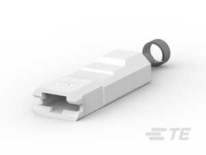 AMP Quick Disconnect Receptacle, Fully Nylon Insulated, 14-10 AWG, 6.35 mm x .81 mm Tab Size, F-Crimp, 34.80 mm L, Brass, Tin Plated, Natural, Ultra-Pod 250 Low Insertion, 2000/Reel, Strip Form