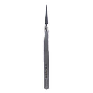 Tonex Precision Tweezer, Stainless Steel with Replaceable Ceramic Tips, Straight Beveled Tip, Fine, Style 71