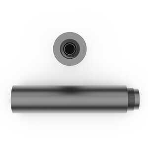 RAF 1/4" Round Aluminum Partial Knurled Swage Standoff, 4-40, 1/2"L, Iridite Clear
