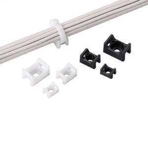ACT Screw Mount, Nylon, Black, Indoor/Outdoor, H 0.27", L 0.63", W 0.27", #8 (M4) Screw, 100/Pack