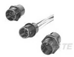 LGH 2 Position Circular Power Connector, Lead Assembly, 27000 VDC, Wire-to-Panel, Wire & Cable, Receptacle, Socket, Panel Mount