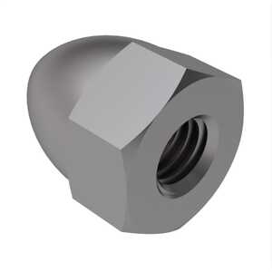 1/4"-20 High Crown Acorn Capnut, 7/16" W X 19/32" H, 303 Stainless Steel.