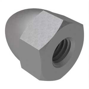 1/4"-20 High Crown Acorn Capnut, 7/16" W X 19/32" H, Steel.