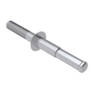 1/4" Nominal Dia., Protruding Head, Self-Plugging Blind Rivet, Serrated Stem, Aluminum Alloy, Finish Optional, Grip Range .438"-.500"