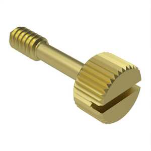 Lyn-Tron 1/4" - 20 Brass Captive Panel Screw, Type 1, 1"L