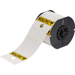Brady B30 Printable Tags, 5.75" H x 3.25" W, Black/Yellow on White