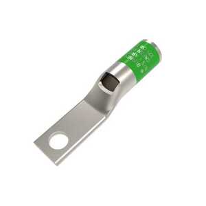 Burndy Compression Terminal, 1 AWG, Copper, 1 Hole, #10 Stud, Standard Barrel, Narrow Tongue