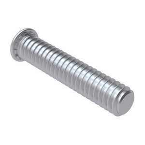 Self-Clinching Flush Head Stud, 10-32 x 0.5" L, Aluminum