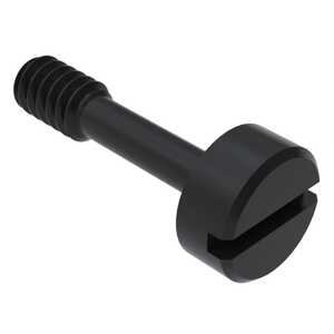 1/4"-20 Stainless Steel Captive Panel Screw, 5/8"L, 1/2" Head Dia, Black Oxide