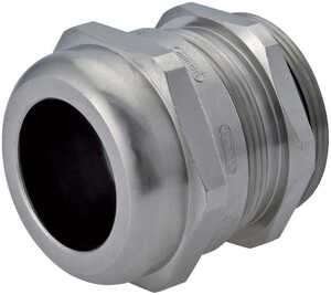 Sealcon Straight Thru Liquid Tight Cord Grip, 1" NPT Thread, 29 mm Length, Brass, Nickel W/ Buna-N Insert
