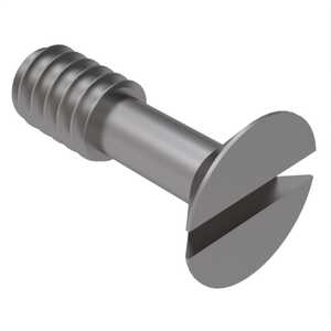 ASM 1/4"-20 X 1" Flat 100 Degree Head Captive Screw, slotted Drive, Stainless Steel, Passivated