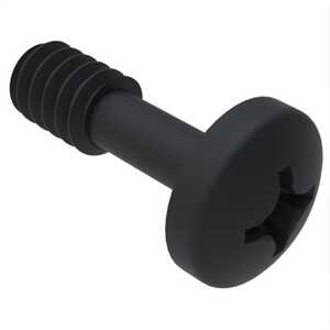 ASM 1/4"-20 X 1" Pan Head Captive Screw, Phillips Drive, Steel, Black Oxide