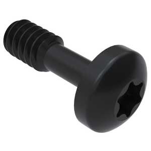 M4 X 9.5mm Pan Head Captive Screw, Torx Drive, 316 Stainless Steel, Black Zinc CR+3