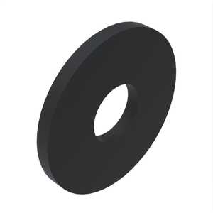 1/4" Fender Washer, .281" ID, 1" OD, .125" Thickness, Steel, Black Oxide.