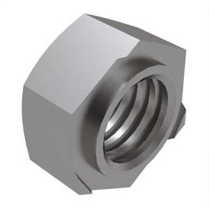 M12 Hex Weld Nut. 19 mm W X 8.60 mm H, Stainless Steel. Specification - DIN929