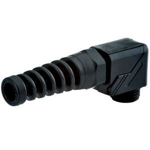 Sealcon Right Angle Snap Elbow Liquid Tight Cord Grip, 1/2" NPT Thread, 10 - 14 mm Cable Size, Nylon, Black W/ Buna-N Insert