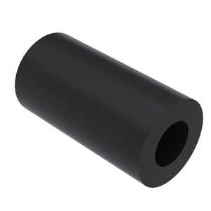Micro Plastics 1/2" Round Nylon Spacer, .14" ID, 1" L, Black, 500/Pack