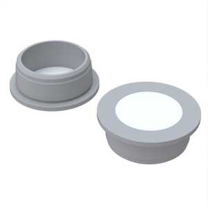 Essentra .984" Membrane Entry Grommet, 1.189" Head Diameter, Thermoplastic Elastomer, Gray