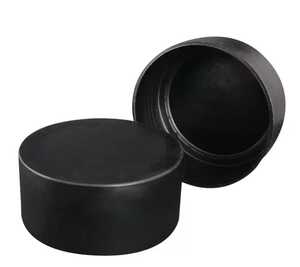 Essentra Push-Fit Pipe Cap, 2.875" ID, 1.375" H, Polyethylene, Black