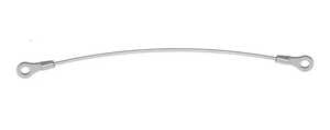 Essentra Stainless Steel Lanyard, 6" Length x 3/64" Wire Diameter Less Stake Eyes