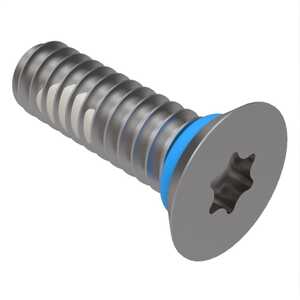 Zago 2-56 X 1/4" L, Torx, 82 Degree Flat Head Sealing Screw, Stainless Steel, Fluorosilicone O-Ring, Nylon Patch