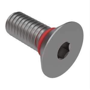 Zago 8-32 X 3/4" L, Socket, 82 Degree Flat Head Socket Sealing Screw, Stainless Steel, Silicone O-Ring