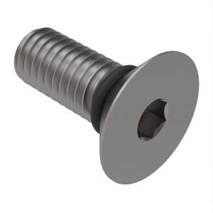 Zago M3 X 6mm L, Hex, 90 Degree Flat Head Socket Sealing Screw, Stainless Steel, Viton® O-Ring
