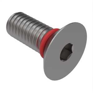 Zago M4 X 6mm L, Socket, 90 Degree Flat Head Socket Sealing Screw, Stainless Steel, Silicone O-Ring