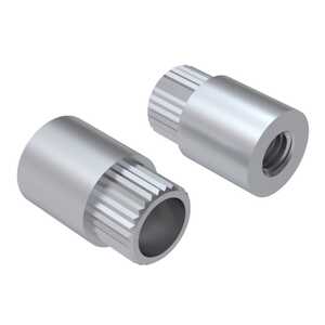 RAF 1/4" Round Aluminum Full Knurled Swage Standoff, 4-40, 1/2"L