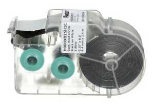 Panduit Continuous Heat-Shrink Label, Mil-Grade, 8"W X 25"H. for 22-18 AWG Wire, White, 8' Casset