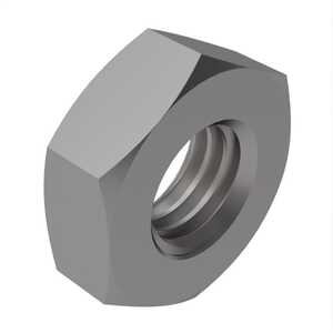 1/4" - 28 Heavy Hex Jam Nut. 1/2" W X 11/64" H, Stainless Steel.