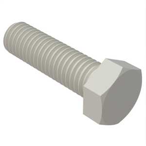 Essentra 1/2"-13 X 1" Long, Hex Head Cap Screw, Glass Filled Polyurethane, Natural