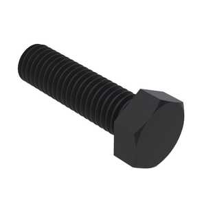 Essentra 1/2"-13 X 1" Long, Hex Head Cap Screw, Nylon, Black