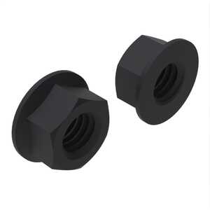 Essentra 3/8-32 Flange Locknut, 1/2" W, .245" H, Nylon, Black