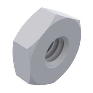 Essentra 1"-8 Hex Machine Screw Nut, 1.480" W, Nylon, Natural