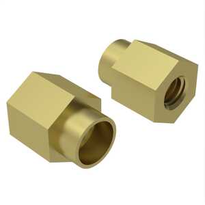 Amatom 1/4" Hex Brass Swage Standoff, 1/4" L, .105" Shank L, 4-40