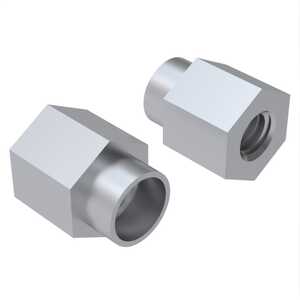 Amatom 1/4" Hex Aluminum Swage Standoff, 7/16" L, .105" Shank L, 4-40, Iridite Clear