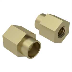 Amatom 1/4" Hex Aluminum Swage Standoff, 1/4" L, .105" Shank L, 6-32, Iridite Gold