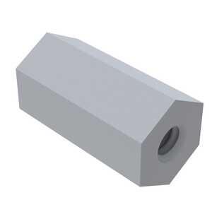1/4" Hex Delrin Female Standoff, 4-40, 1/8" L