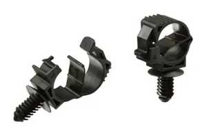 Heyco Helios UVX Cable Clip, Blind Mount, Nylon, Black, Bulk Packaging