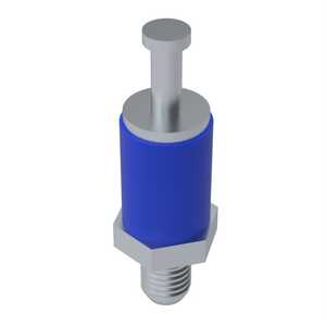 Keystone 2-56 Insulated Threaded Turret Terminal, Brass, Tin, Blue Diallyl Phthalate Insulation, .516" Long, .156" Wide