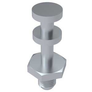 Keystone 4-40 Threaded Turret Terminal, Brass, Tin, .187" Long, .187" Wide