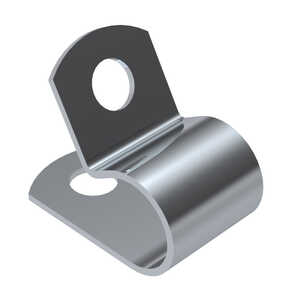 Keystone .25" Fixed Diameter Cable Clamp, .406" L, Steel, Zinc