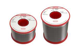 Loctite C 400 SN63 3C .38mm R Cored Solder Wire, 250 g Reel, Gray